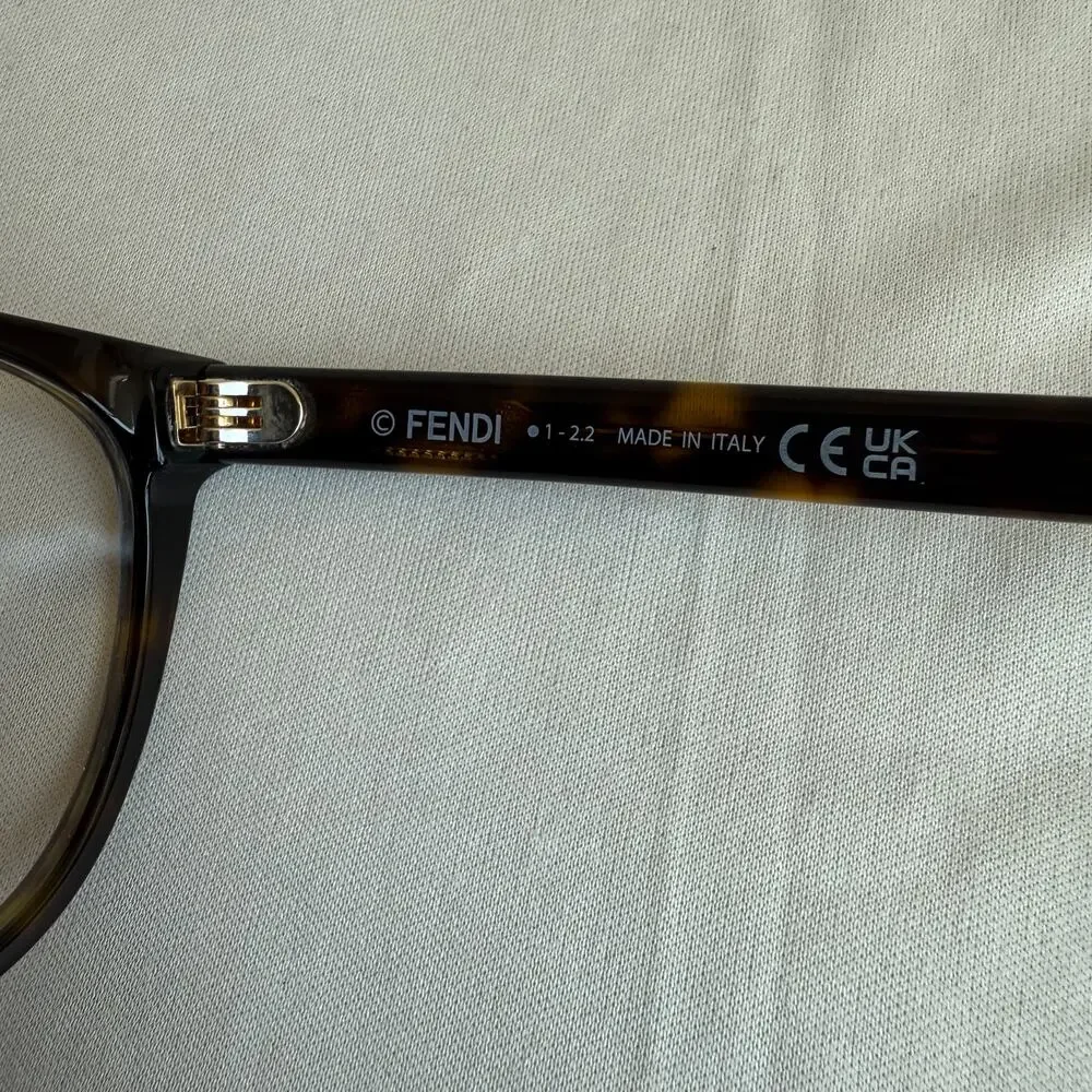 Fendi FE50059I Eyeglasses - Dark Havana Tortoiseshell, Made in Italy